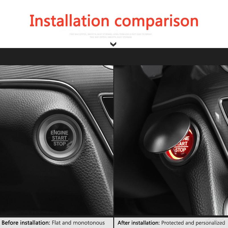 REE4 Fashion Car Start Button Cover All Metal Starting Decorative Cover For Benz AMG W204 W205 W203 W211 W212 W213 W201 W210 Stickers