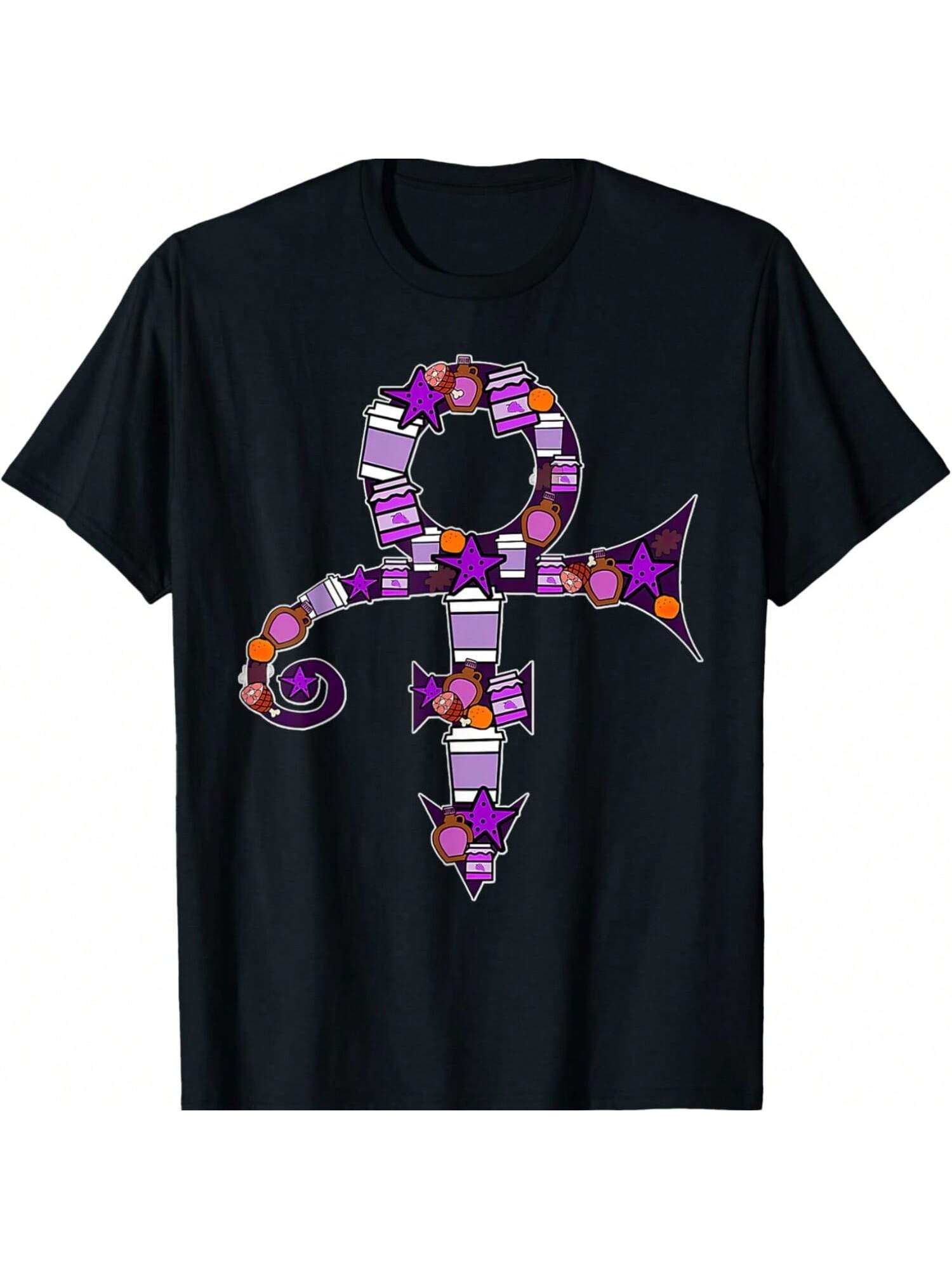 

Prince Symbol Ladies Cotton TShirt, Premium Cotton Quality Print, Durable And LongLasting, Casual And Fashionable XXXXXL чорний