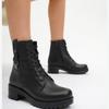 Women's Style Genuine Leather Black Daily Boots