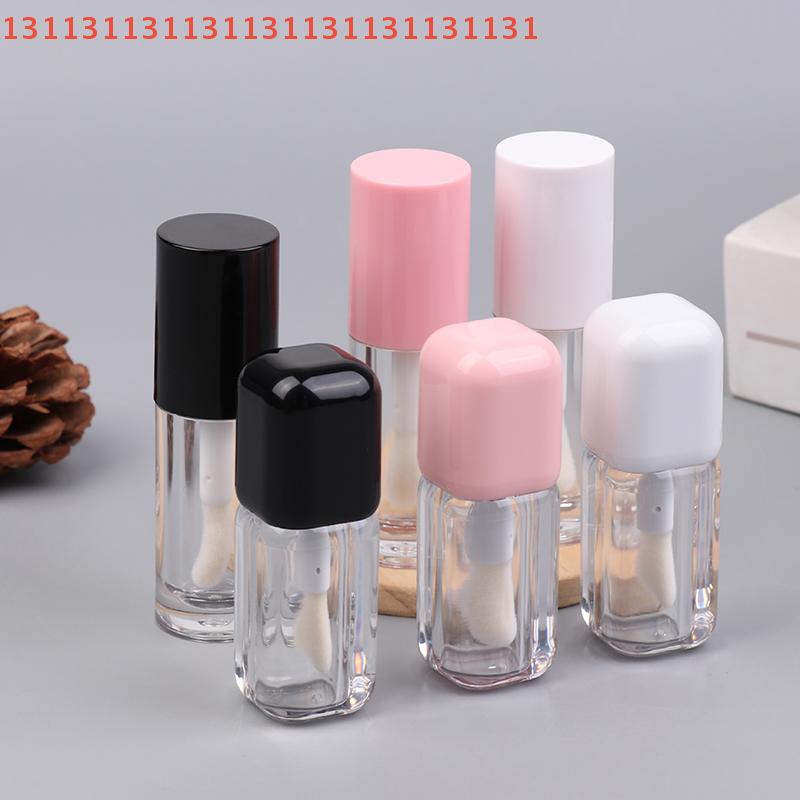 Lipstick Mini Sample Cosmetic Container, Sample Bottle, 6ml Empty Transparent Lip Gloss Tubes, Big Brush Plastic Lip Balm Tube