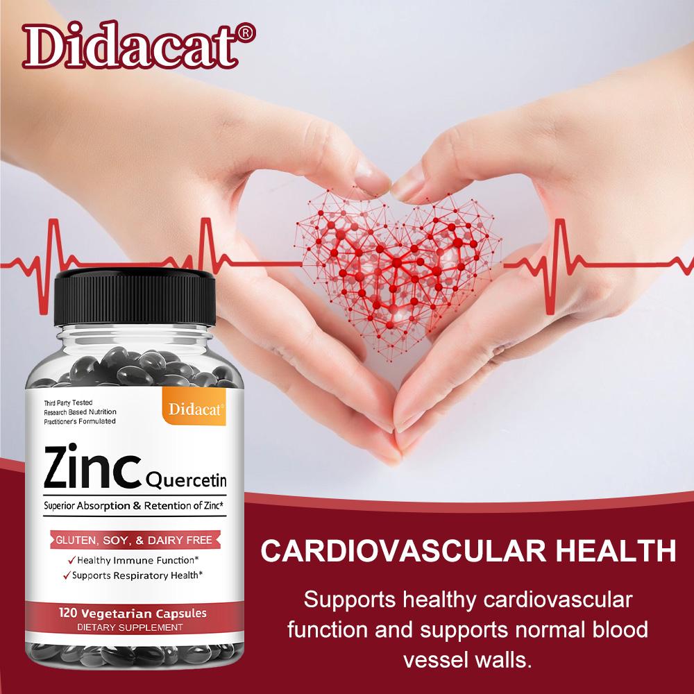 Zinc Quercetin, a Vegetarian Antioxidant, Is Beneficial for Skin Health. 120 Capsules.