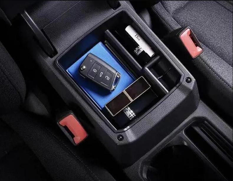 For Volkswagen VW T-ROC 2018~2026 Car Center Console Armrest Storage Box Sundries Tidying Case Layered Tray Interior Accessories