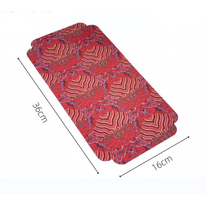 

Double-Sided Brocade Master Seat Zen Fabrics Dry Pour Seats Micro Absorbent Tea Mat Minimalist Tea Mat Insulated Table Runner New Chinese Style Hongyun Dangtou Red 16*36cm