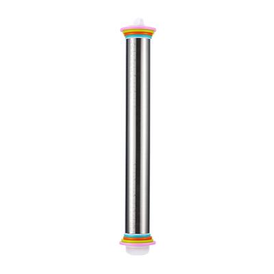 Adjustable Thickness Rolling Pin Stainless Steel Roller For Precise Dough Control Rusts Resistant Kitchen Gadget