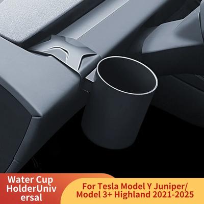 For Tesla Model Y Juniper/3/3+ Highland 2025 Water Cup Holder Beverage Rack Limiter Instrument Table Cup Support Car Tools Amagi