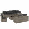 VidaXL Garden Lounge Set with Cushions 9 Pcs, Patio Sofas, Patio Furniture Set, Outdoor Furniture, Grey 3222849