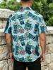 [Print Design - Not Texture] Men'S Short Sleeve Shirt - Flat Digital Print Pattern - No Texture - Summer Drink And Tropical Style, Fashionable Easy