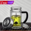 Double Wall Glass Tea Mug with Handle