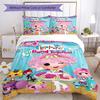 3pcs Lalaloopsy2 Design Cover Set - HD Printed Bedding with 1 Cover and 2 Pillowcases - Perfect for Home and Dorm Decor