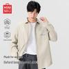 MINISO Men's Oxford Long-Sleeve Fleece Shirt
