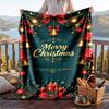 Christmas Flannel Throw Blanket Soft Warm Cozy For Sofa Bed Indoor Home Use Great Holiday Gift