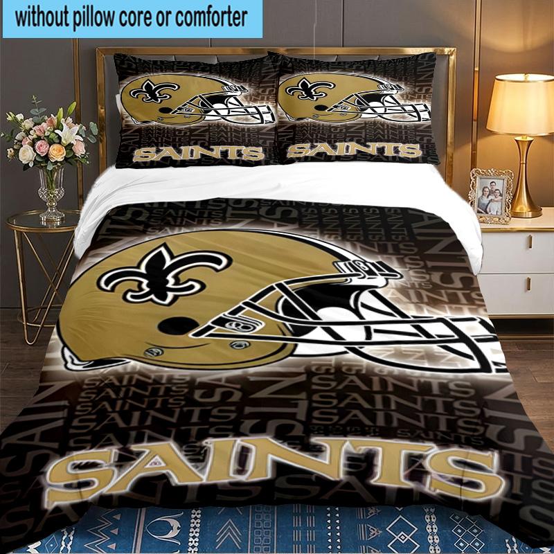 New Orleans Helmet 3pcs Bedding Set,Including 1pc Duvet Cover And 2pcs Pillowcases Perfect Gift for Christmas,Ideal for Bedroom, Dormitory