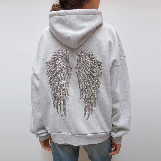 2026 Women's European & American Long Sleeve Printed Pullover Hoodie, Sizes S-5XL