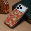 Fold Stand Flower Leather Case for iPhone 17 Pro Max Air 16 16e 15 Plus 14 13 12 11 Xr Xs Hidden Dual Card Holder Design Cover
