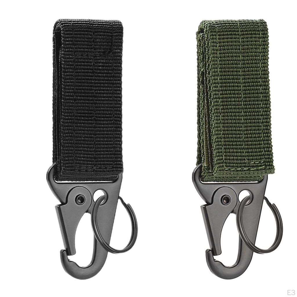 Heavy Duty Belt Keepers with Key Holder Adjustment Strap Loop Carabiner Hook