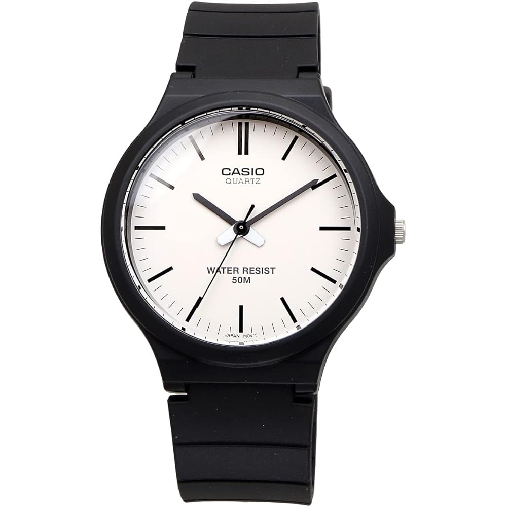 Casio Standard Analog Quartz Watch MW-240-7EV Men's Black White No Box Imported Model