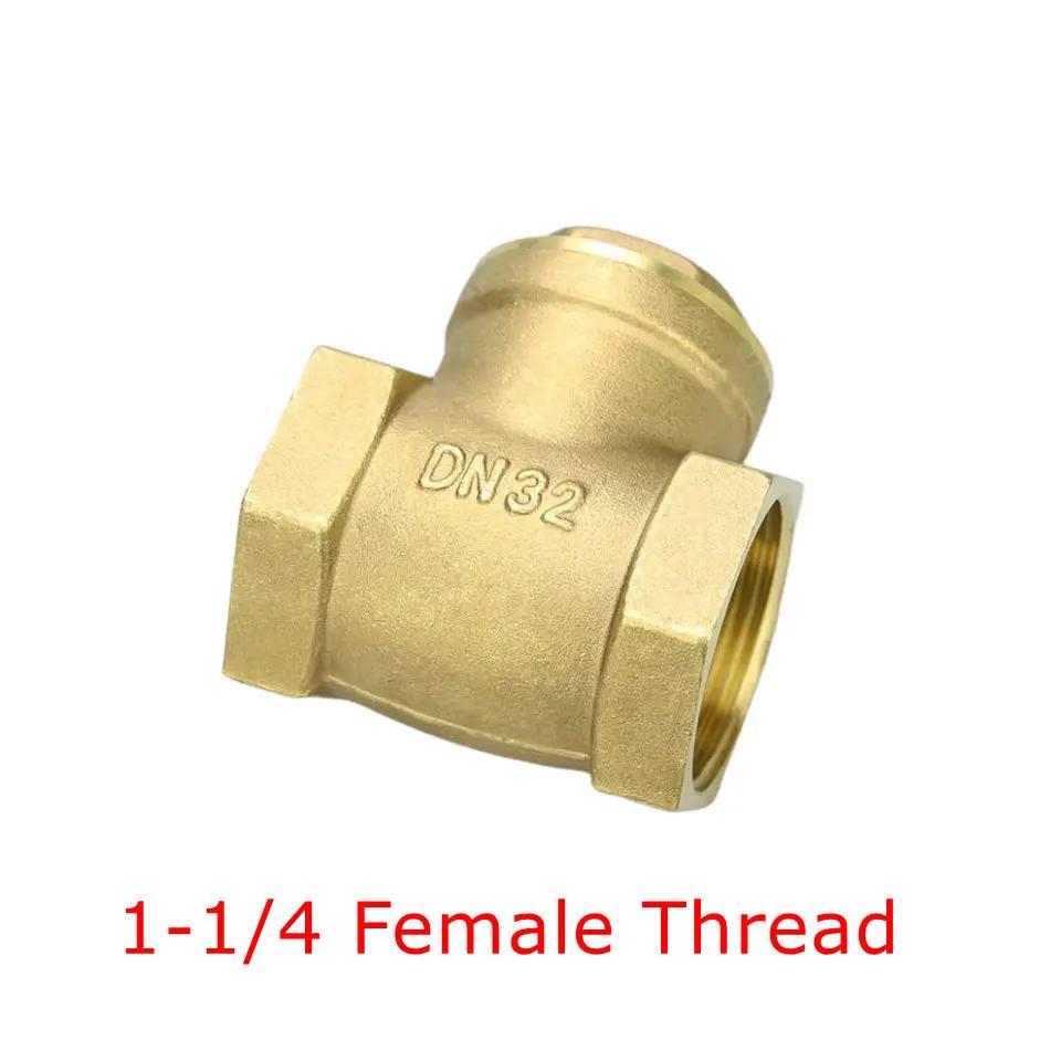 1/2 - 2 inches Female thread Brass Horizontal Check Valve 2-ways Threaded Swing Water Pipe Fitting