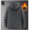 Men's Slim Fit Thickened Fleece-Lined Cotton Jacket for Middle-Aged & Elderly