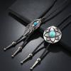 European & American Hot-Selling Retro Feather Pendant Bolo Tie Necklace - Long Adjustable PU Braided Design
