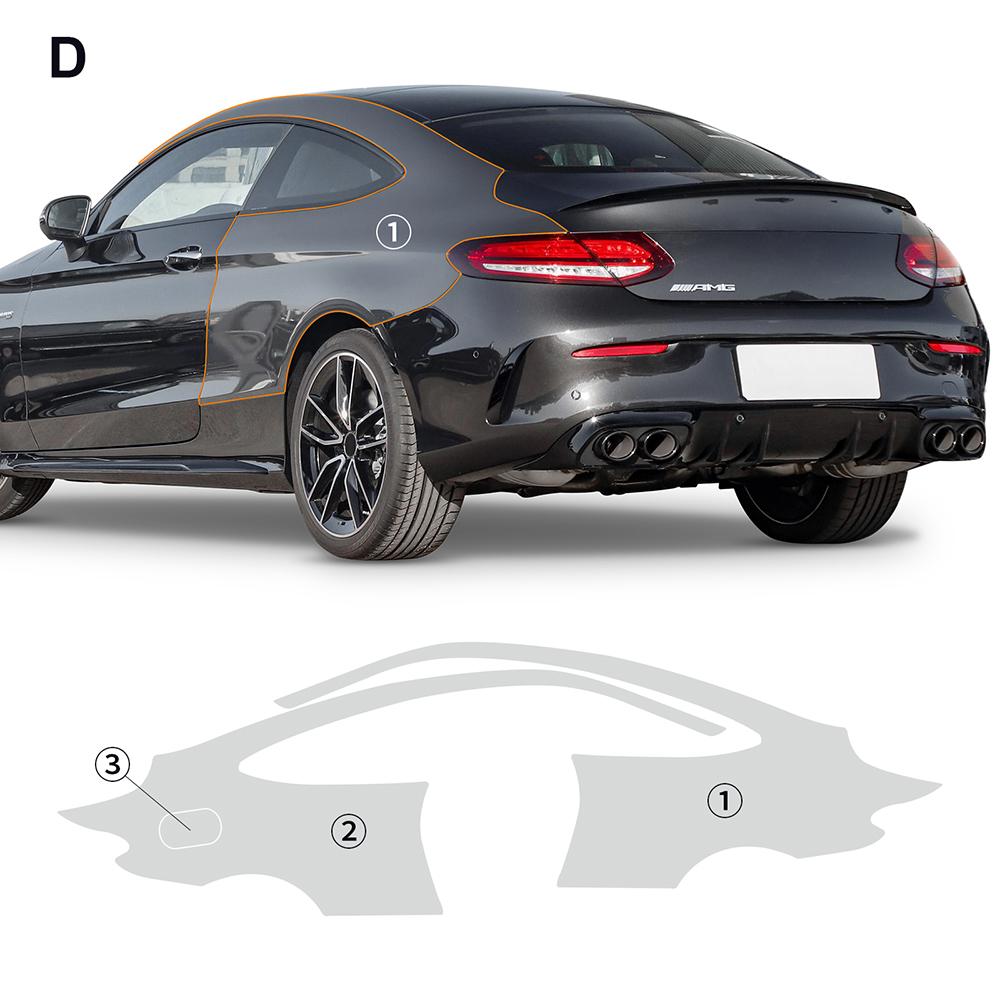 TPU Invisible Car Bumper Paint Protection Film Clear Bra PPF Decal Kit for Mercedes BENZ C-CLASS C205 AMG C43 COUPE 2019-2025