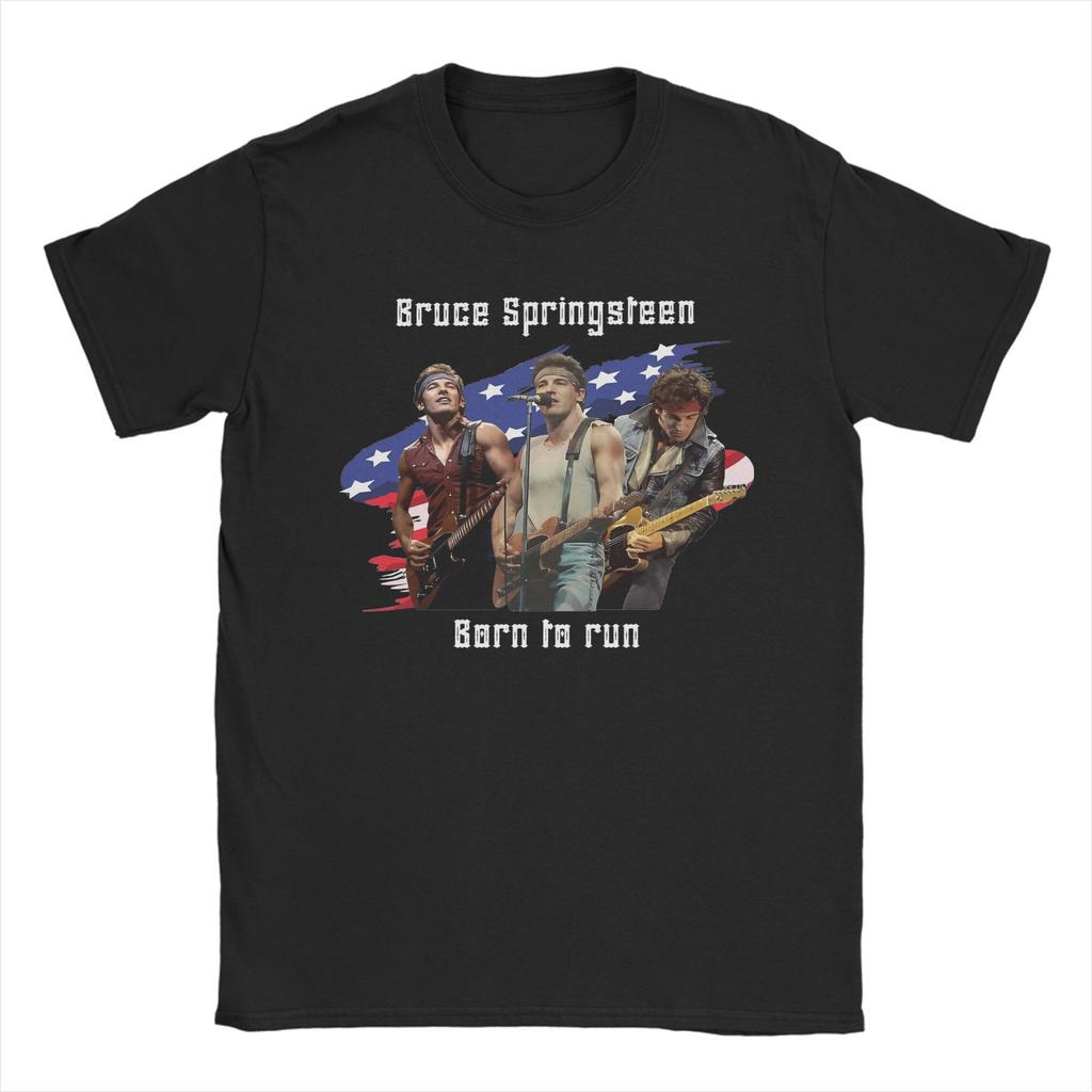 Men T-Shirt Bruce Springsteens Amazing 100% Cotton Tees Short Sleeve  T Shirts Round Collar Clothing 4XL 5XL 6XL