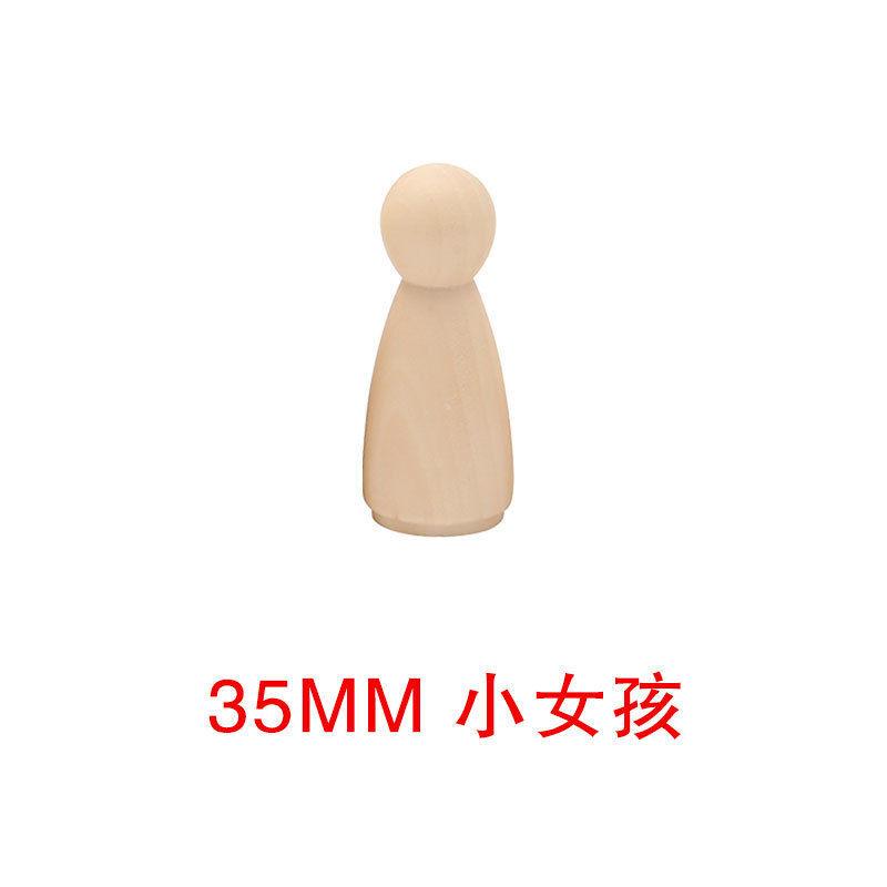 Little Wooden Man Wooden Man Children Graffiti Creative Color Painted Wooden Doll DIYDecoration toys Male and Female