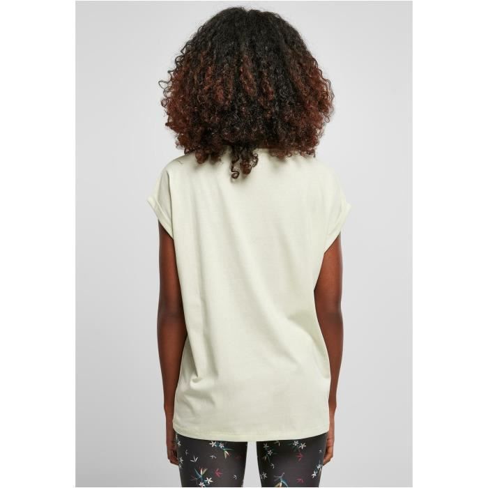 T-shirt femme - Urban Classics - Extended shoulder - Vert clair - Manches longues - Taille XS