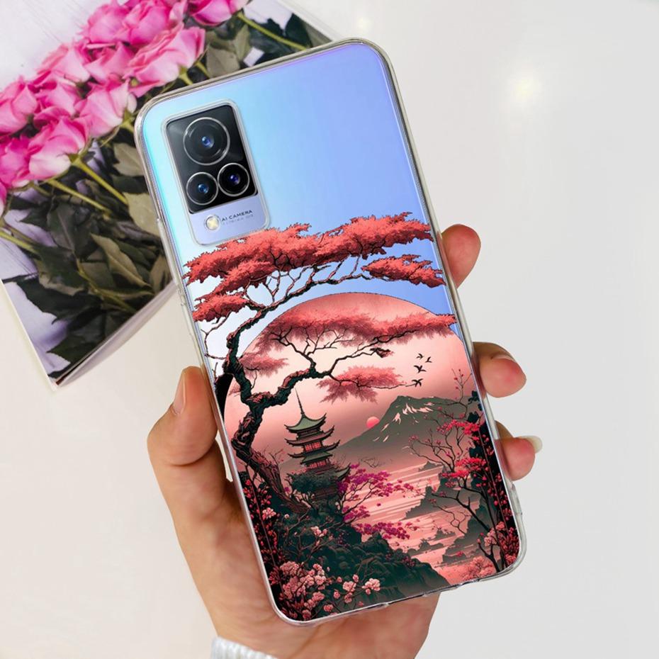 For Vivo V21 4G 5G V21S Fashion Dragon Metal Style Painted Case For Vivo V 21 21S V2050 V2066 V2108 Soft Silicone Phone Cases