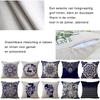 Chinese Style Cushion Case Cover Retro Lightweight Double Sided Pattern Thicken Washable Cute Hug Pillowcase Bedroom Chair