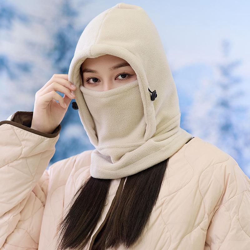 Fleece Scarf Mask One-piece Thermal Hat Men's Outdoor Skiing Winter Women's Sports Hat
