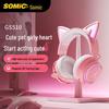 SOMIC GS510 Leuchtendes Katzenohr Kabelgebundenes Gaming-Headset