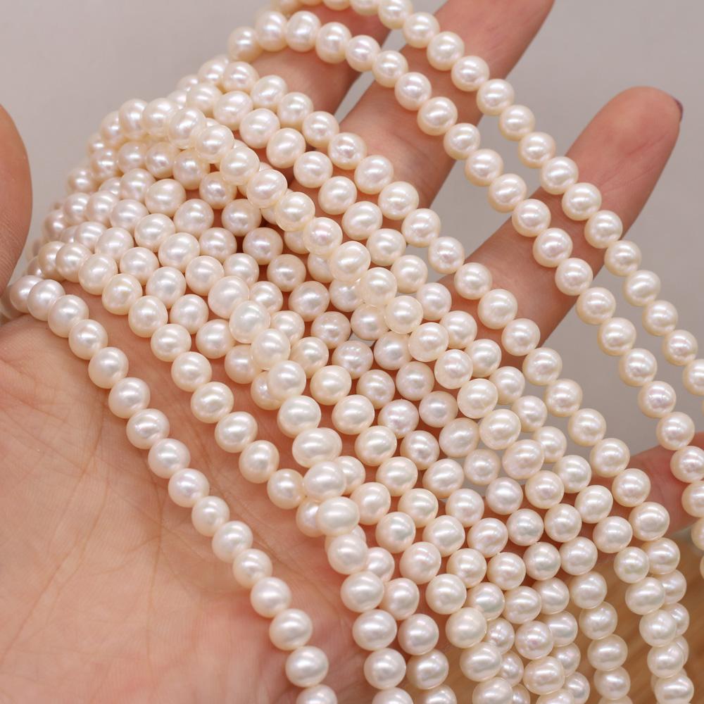 1String, White Natural Rice-shaped Pearls Beads, 5-5.5mm, for DIY Necklaces Bracelets Accessories, Jewelry Making, Birthday, Wedding, Party Gifts 36cm