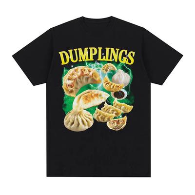 Funny Food Dumpling Crab Rangoon Meme T Shirt Men Women Fashion 90s Vintage Homage Tshirts Casual Crewneck Short Sleeve Tshirt