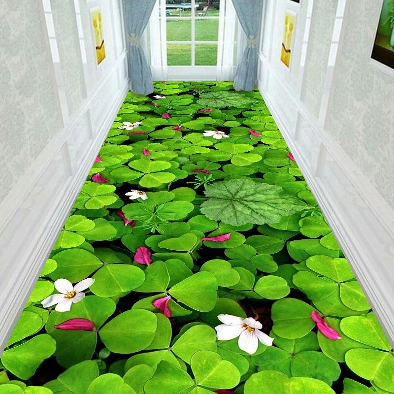 Flower 3D Stereoscopic Landscape Carpet Non-Slip Wear Living Room Entrance Bedroom Corridor General Home Decoration