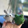Cute Handmade Knitted Animal Pendants 1PC Frog Penguin Duck Chick Rabbit Charm Portable Backpack Keychain Decor for Kids