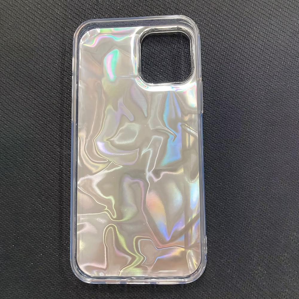Pomegranate Bead Phone Case For Iphone 16 15 14 13 12 11 Pro Max E Plus Silver Laser Satin Aurora Gradient