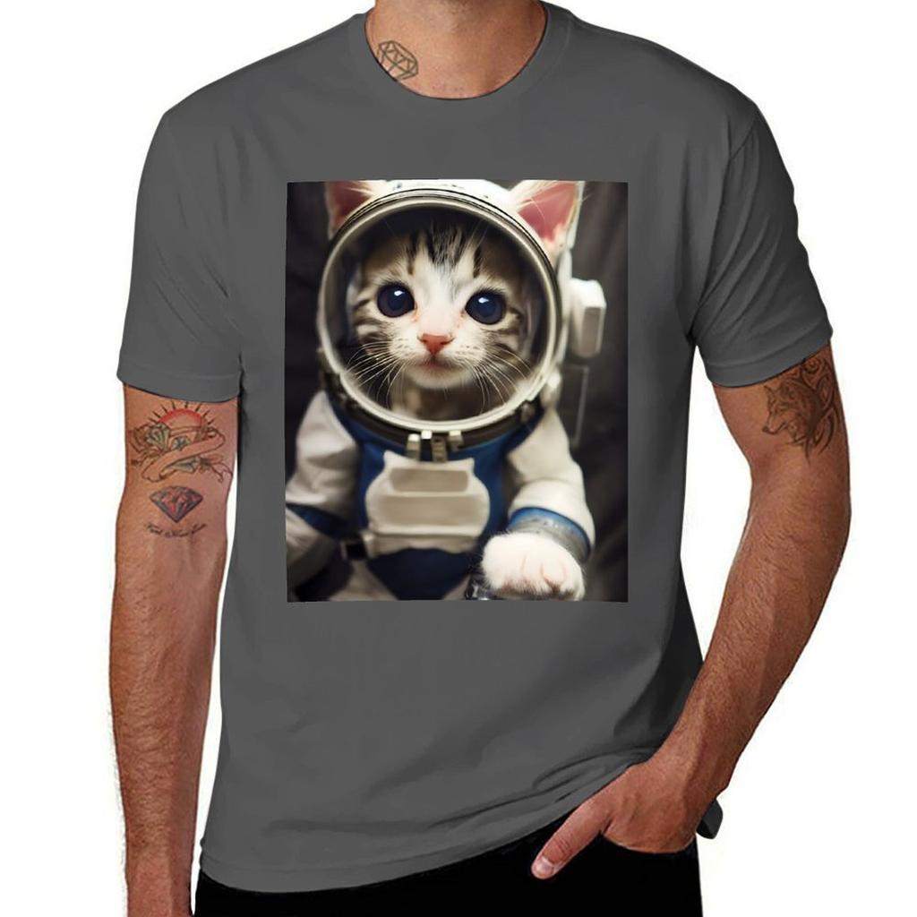 Katzen-Astronaut Perfektes Geschenk für alle Katzenliebhaber und Weltraum-Nerds 5 T-Shirt Weich Dehnbar Kurzarm Top