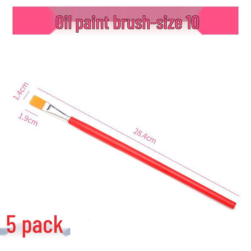 Small Flat Head Nylon Hair Paintbrush for Touch-Ups: Industrial & Art Use.
