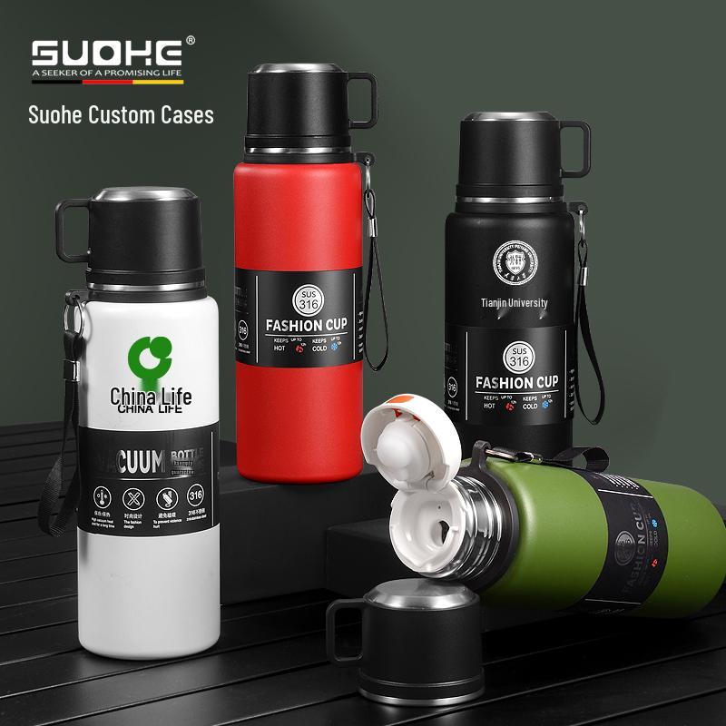 Stainless Steel Insulated Thermos for Men & Women - Large Capacity, Portable Travel Water Kettle