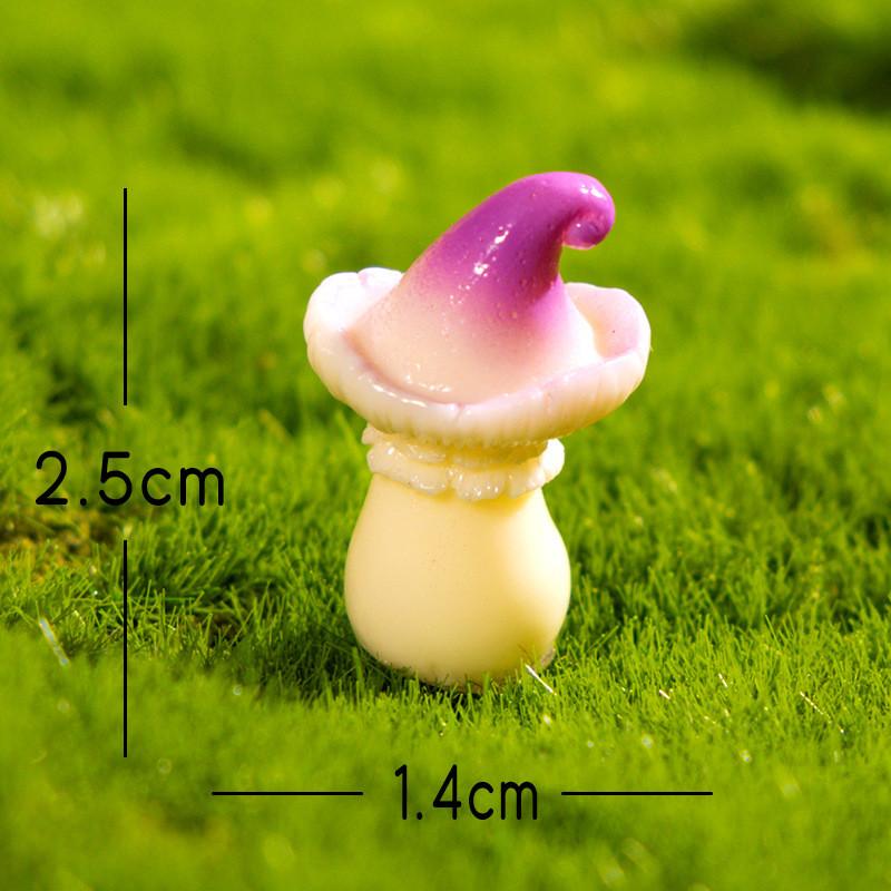 Micro Landscape Resin Decor With Miniature Forest Mushrooms For Garden Crafting