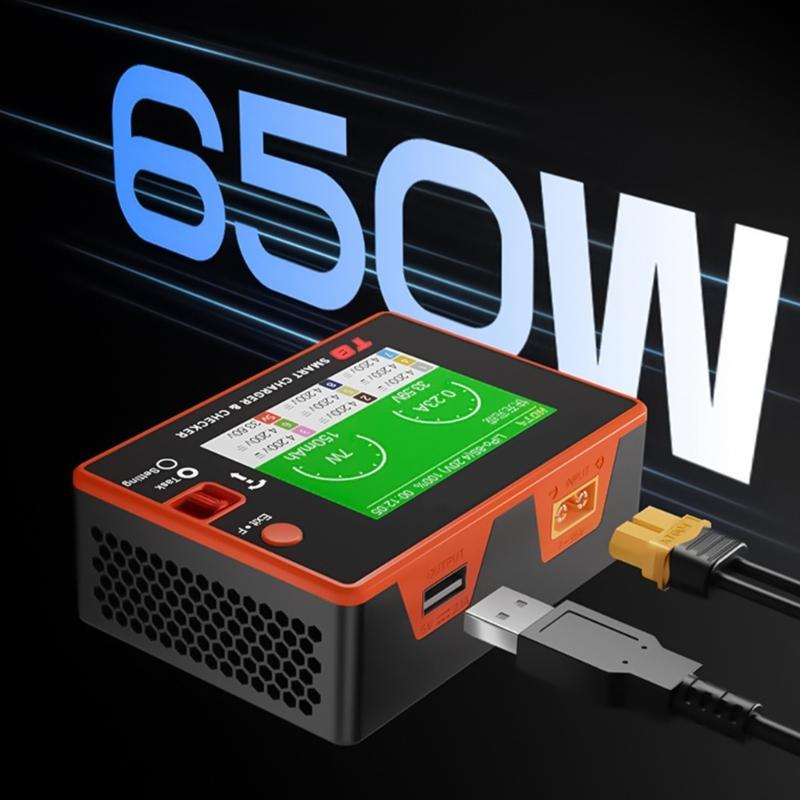 T8 650W 22A XT60 1-8S Efficient Drones Chargers Checkers with Innovative Magnetic for Convenient Portability