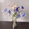 Silk Poppy Flower Flocking Simulation with 4 Heads for Decorative Photography