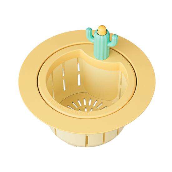 Drain Basket Cactus Sink Strainer Removable Quick Draining Anti-Clog Filter Basket Durable Easy-Clean Kitchen Accessory