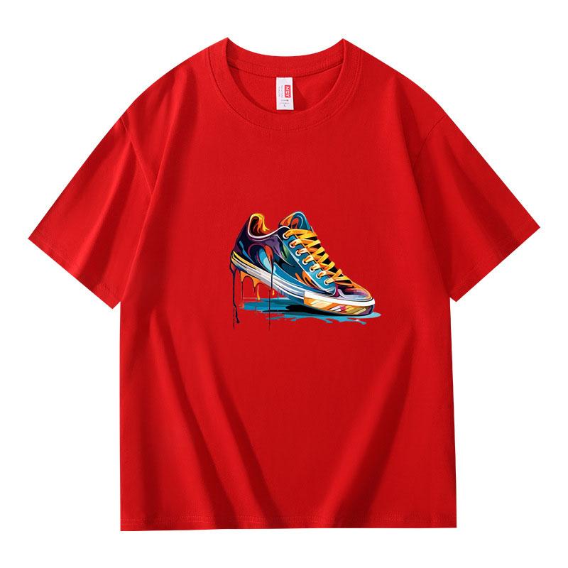 Summer Best Selling Men's 100% Cotton T Shirt Loose Fit Casual Round Neck Short Sleeved T Shirt with Printed Pattern