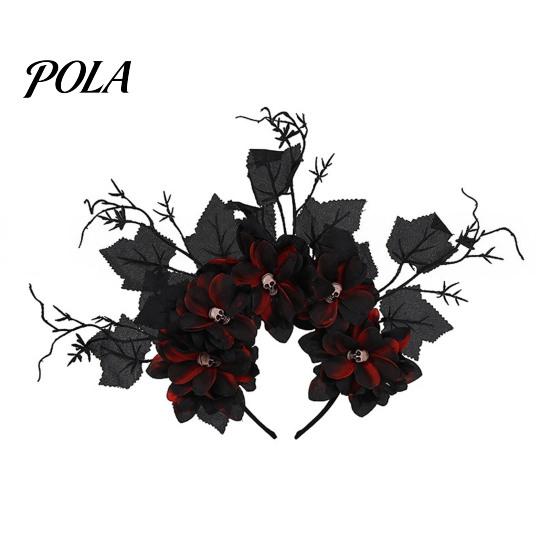 Layered Flower Hair Accessory Halloween Hoop, Flexible Base Headband with 3D Multi-Layered Floral Design, Headgear Handmade Fabric Flowers Day of The