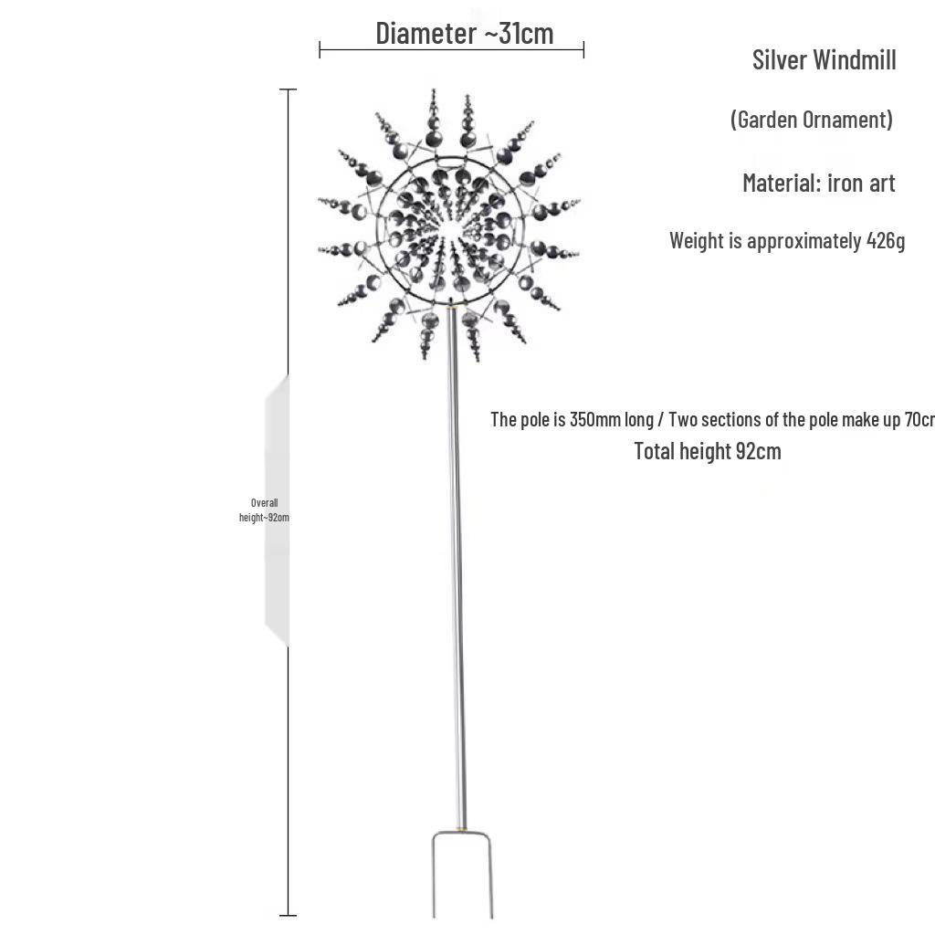 Creative Metal Windmill Outdoor Garden Wrought Iron Decoration
