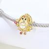 Copper Original Charms Golden Clock Queen Halloween Rose Red Heart Zircon Beads Fit Bracelet Diy Gift Women Jewelry Making