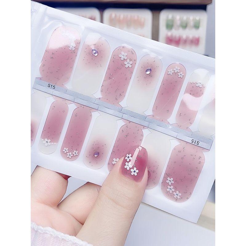

[New Arrival] Nail Stickers Gel Nail Sticker Waterproof and Durable 3D Wear Nail Finished Patch Nail Tip Baking-Free S15