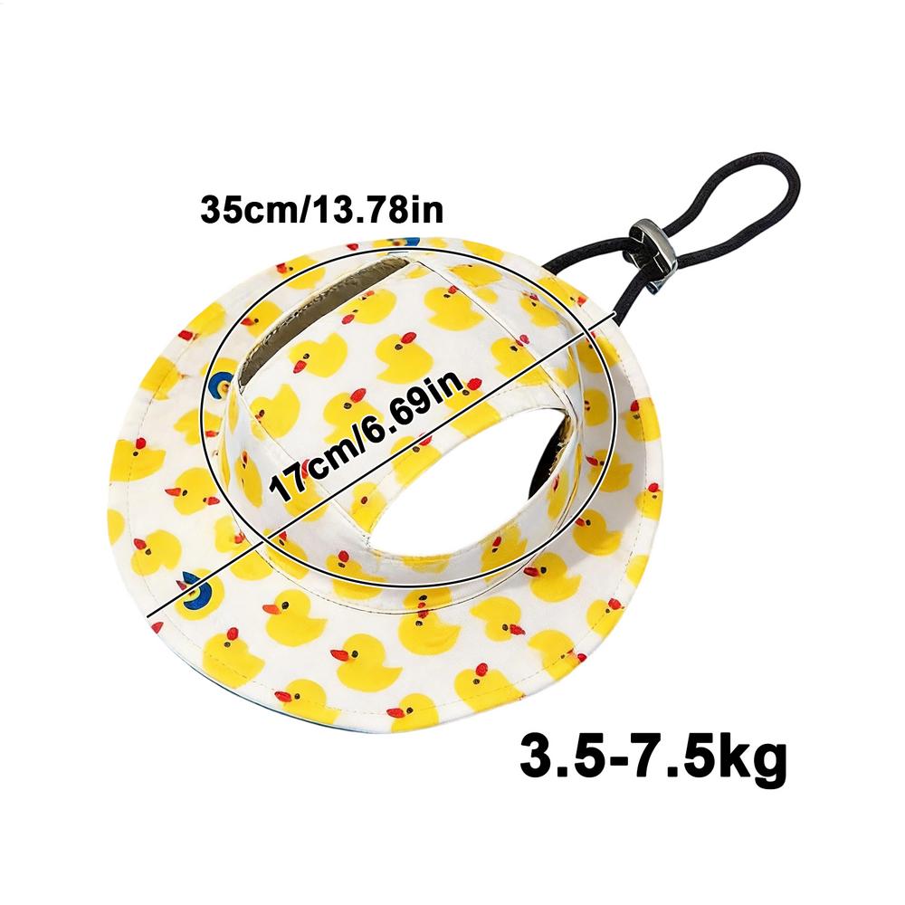 Dog Sun Hat  Adjustable Dog Hat Cute Print Caps Pet Sun UV Protection Hat for Walking Outdoor Activities Hats for Dogs  Cats