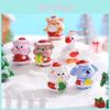 Adorable Resin Christmas Animal Miniatures With Snowy Landscape Diy Ornaments
